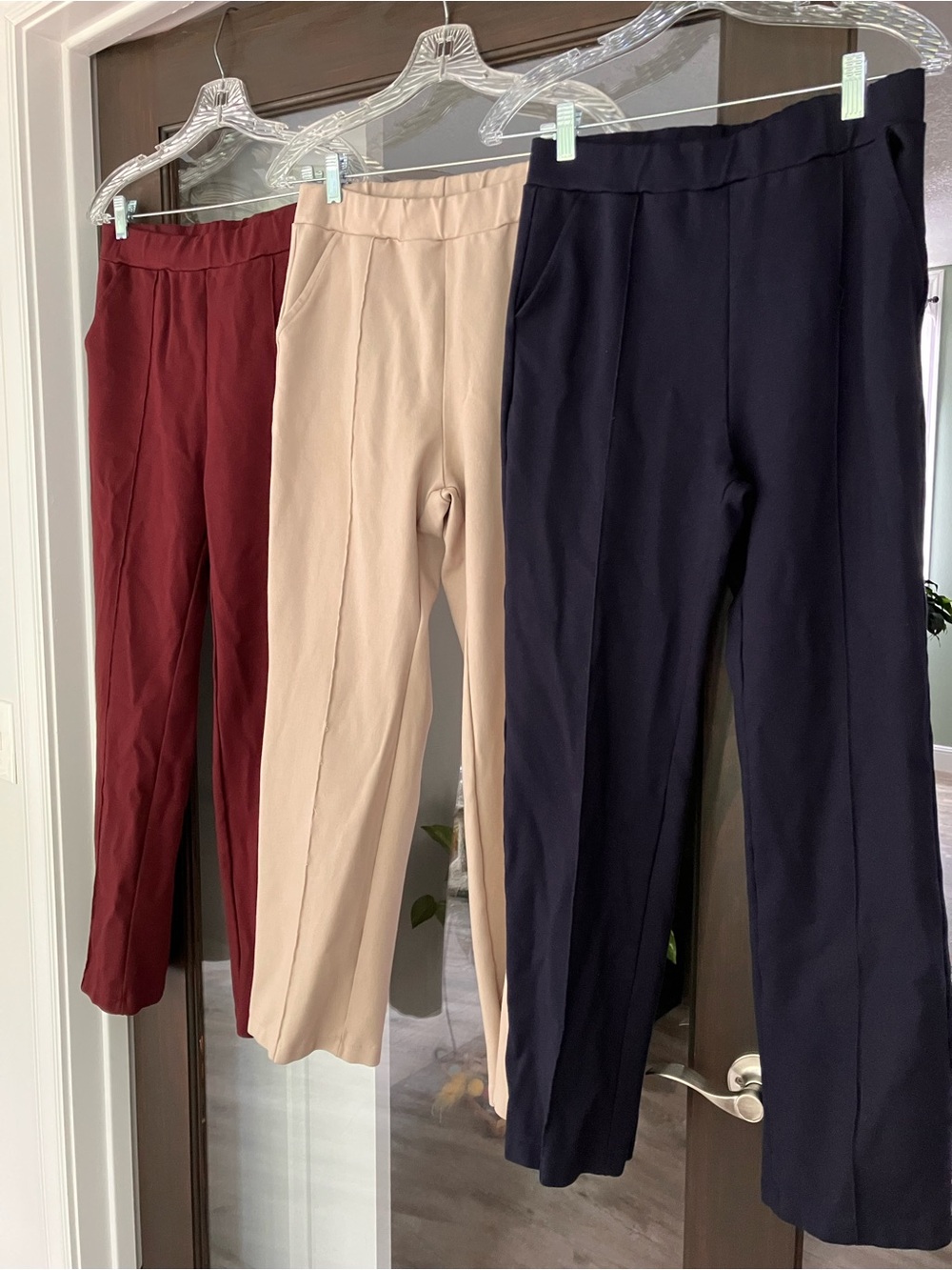 BUNDLE: Urban Coco Women’s Pull OnDress Pants in Beige, Cocoa, Navy Size M 8-10